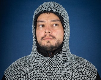 Zeughaus Medieval Chainmail Hood Roundring 10mm Galvanized