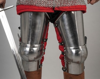 Zeughaus Medieval Leg Armour  14th Cent. 1,6 mm Polished