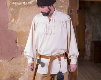 Burgschneider Medieval Pirate Laced Cotton Shirt Störtebecker