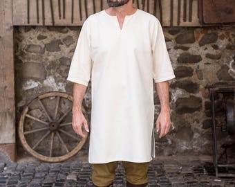 Burgschneider Medieval Viking 3/4 sleeve Cotton Under-tunic Lofar