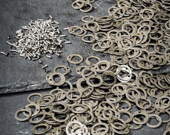 Zeughaus Medieval Loose Flat Rings With Rivets 9mm Steel Oiled 1 kg