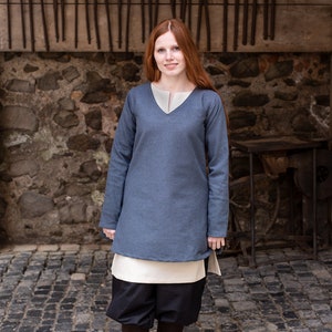 Viking Tunic Frekja Medieval Cotton by Burgschneider - Etsy