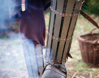 Medieval Greaves Harold Polished