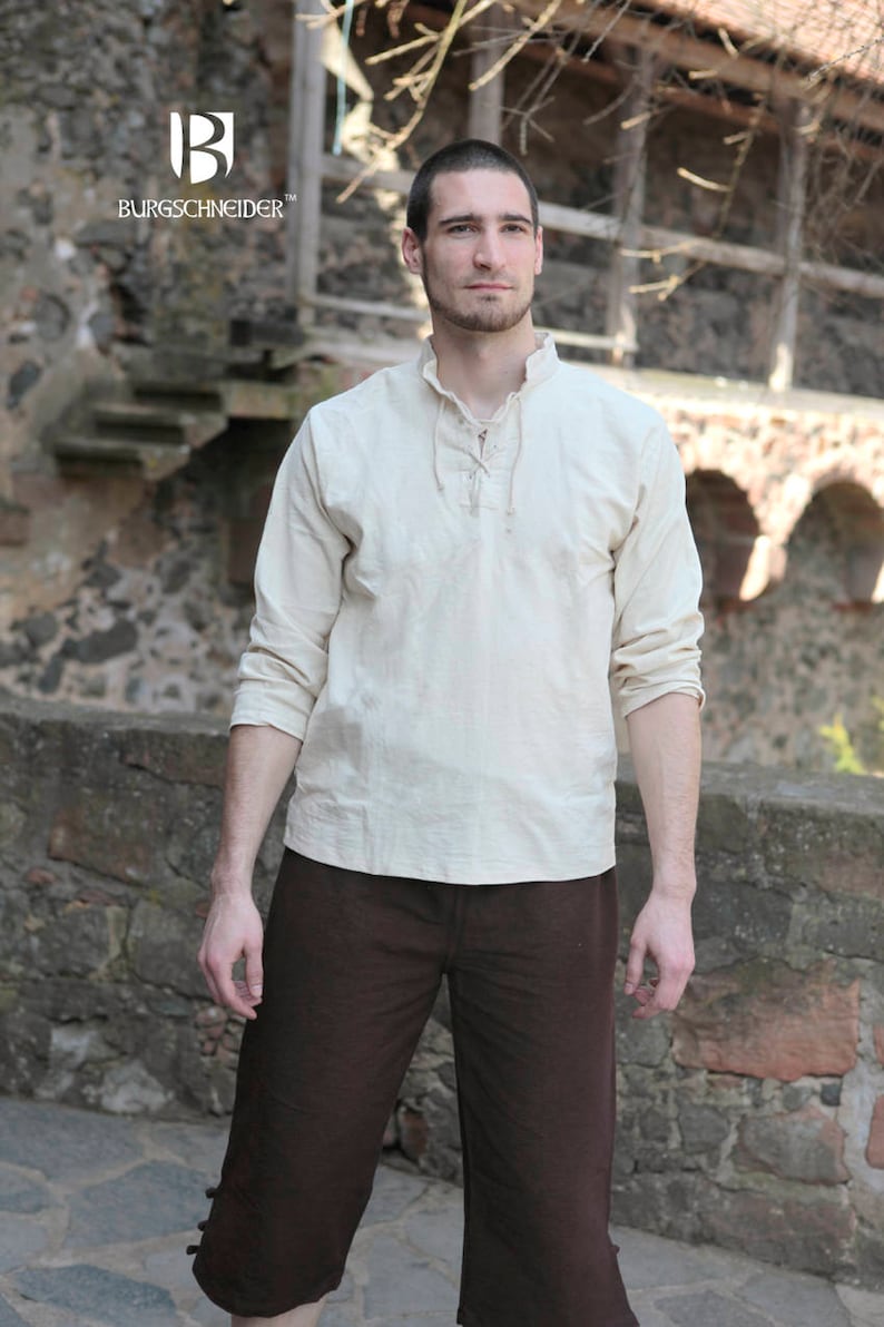 Burgschneider Medieval Pirate Cotton Shirt Tristan Natural