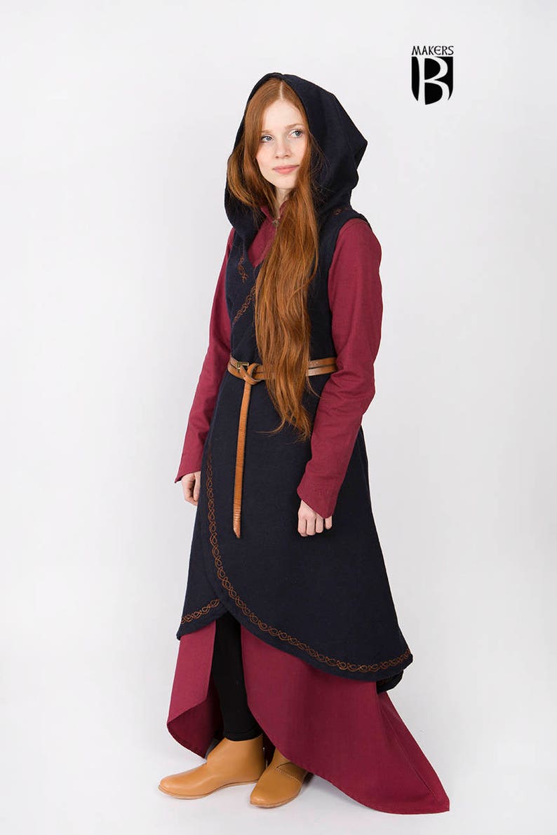 Burgschneider Makers Medieval Fantasy Wool Wrap Dress Myrana - Etsy