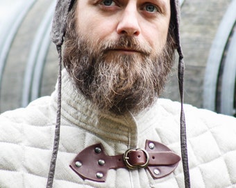 Medieval Padded Gambeson Collar Donnergrund