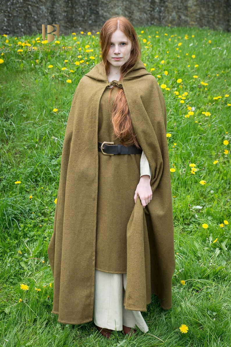 Burgschneider Medieval Viking Hooded Wool Felt Coat Hibernus image 3