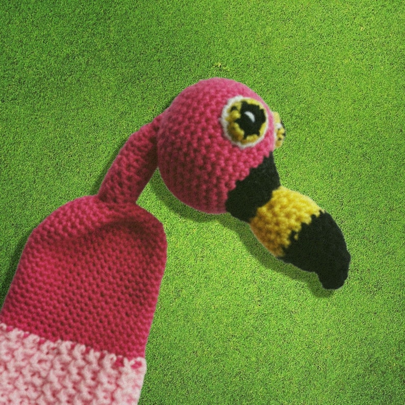 Pattern Crochet Flamingo Golf Cover, Golf Club Cover Pattern, Golf Driver Cover Pattern, Father's Day Gift, Golf Gift, Flamingo Gift, image 5