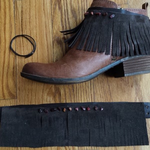 Suede Fringe Boot Bracelets