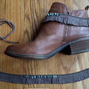 Suede Fringe Boot Bracelets