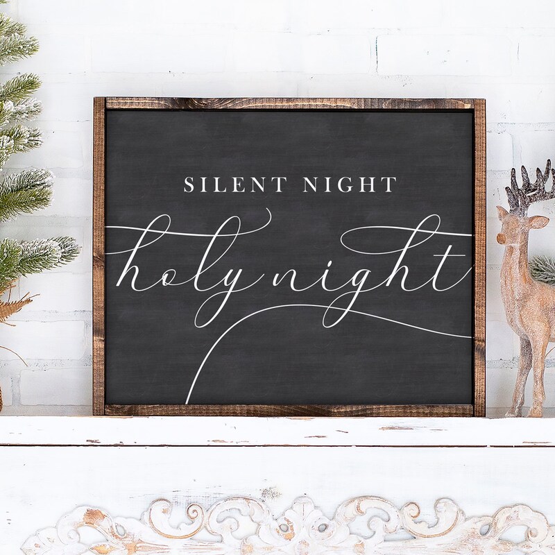 Framed Silent Night Sign 20