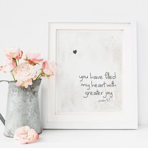 You Have Filled My Heart With Greater Joy Print-Love Print-Child's Room Print-Nursery Print-Biblical Print Instant Download-Wall Art Decor