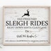 Sleigh Rides Printable-reindeer Sleigh Rides Sign-old Fashioned Sleigh ...