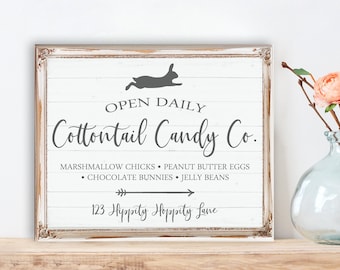 Easter Print-Farmhouse Easter Sign-Cottontail Bunny Print-Cottontail Candy Co. Print-Carrot Patch Print-Easter Wall Decor-Bunny Printable