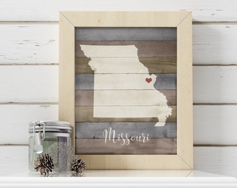 Wooden State Print-Custom State Print-State Printable-Custom State Sign-Wooden State Sign-Farmhouse State Print-Rustic State Digital Print