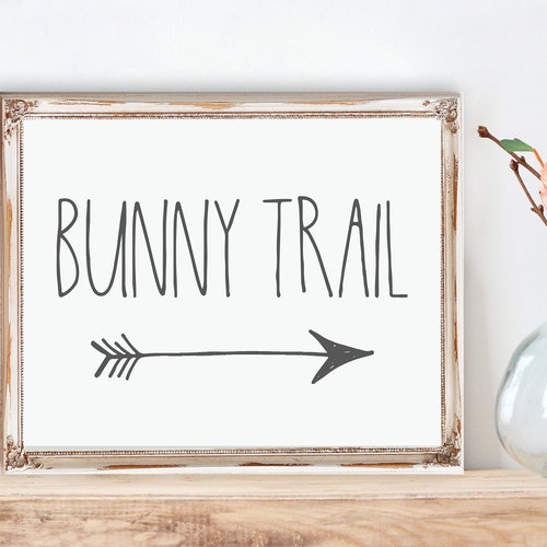 Bunny Trail Print-rae Dunn Inspired Easter Print-easter - Etsy