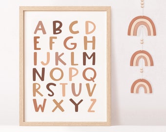 Boho Alphabet Print Etsy