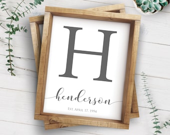 Custom Family Name Print-Last Name Sign-Farmhouse Family Name Print-Shiplap Sign-Personalized Family Name Print-Custom Name Digital Download