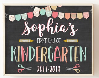 First Day of School Sign-Printable Back to School Sign-First Day of School Chalkboard Sign-Kindergarten Sign-Chalkboard Sign-Digital Print