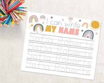 Montessori Materials Reusable Personalized name Custom Trace Dry Erase Board Education Preschool Learning Supplies Name Tracing School