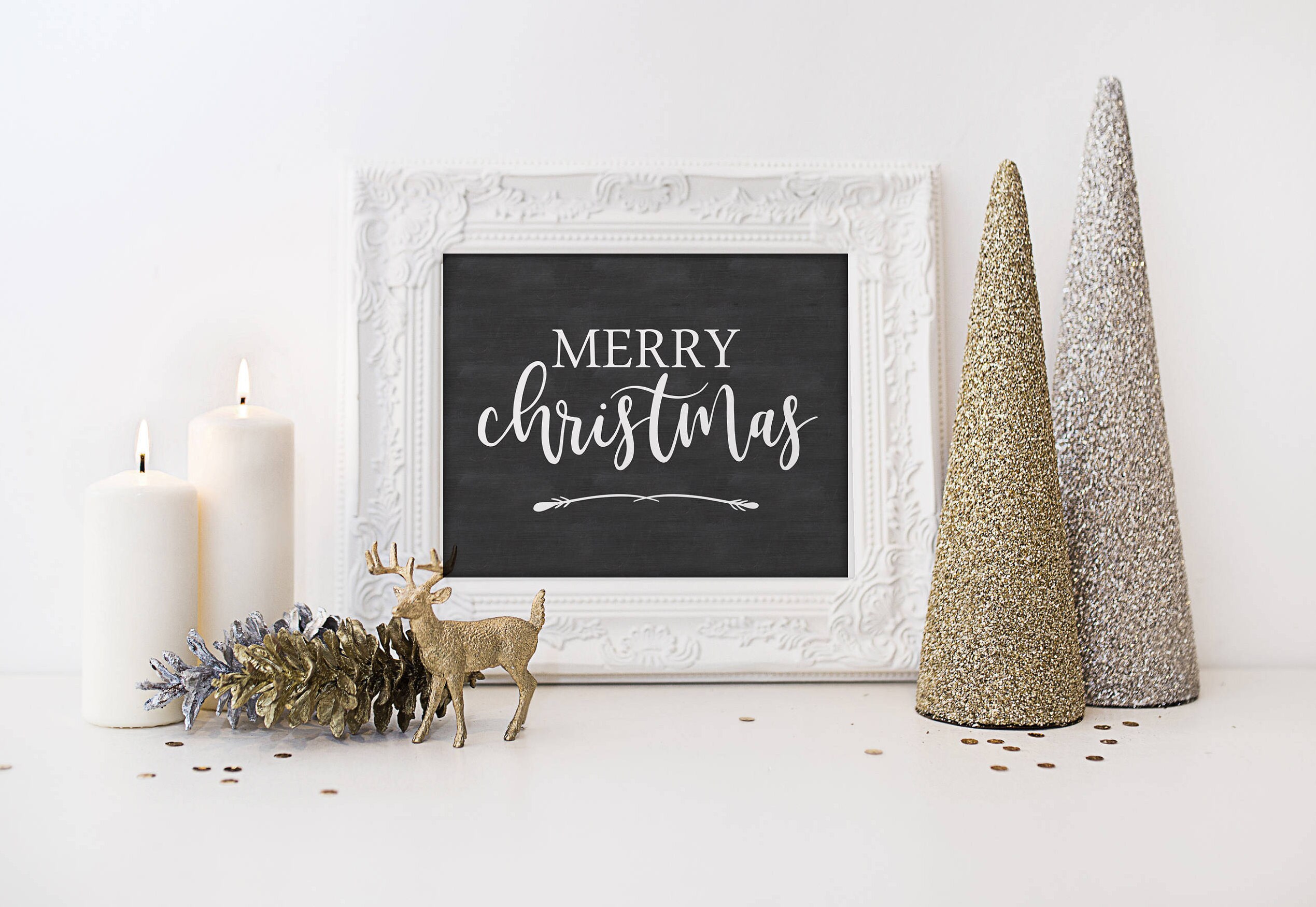 Merry Christmas Printable-merry Christmas Sign-merry Christmas - Etsy