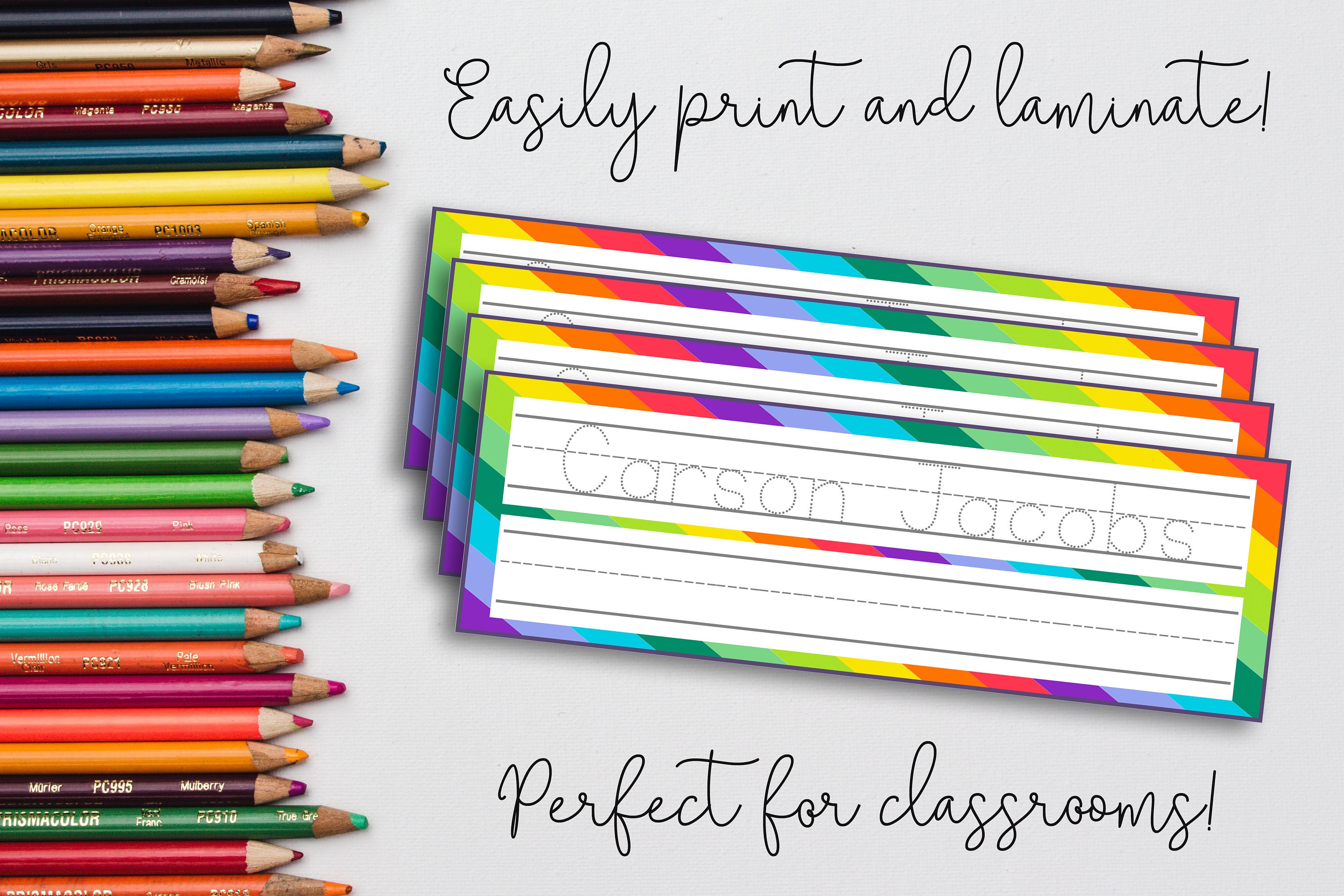 Custom Desk Tagkindergarten Name Tracing Desk Tagclassroom Etsy UK