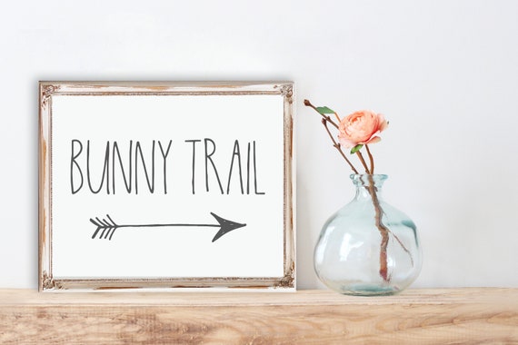 Bunny Trail Print-Rae Dunn Inspired Easter Print-Easter | Etsy
