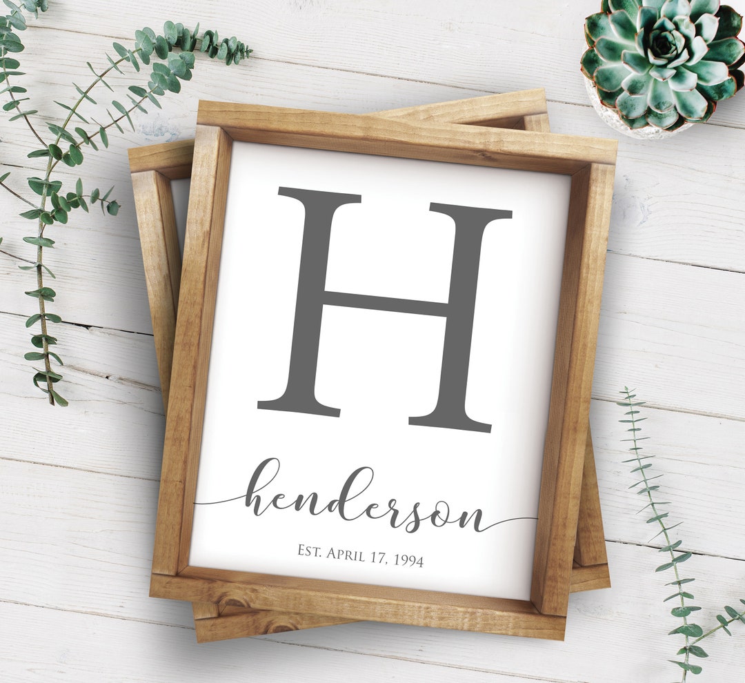 Custom Family Name Printlast Name Signfarmhouse Family Name Print