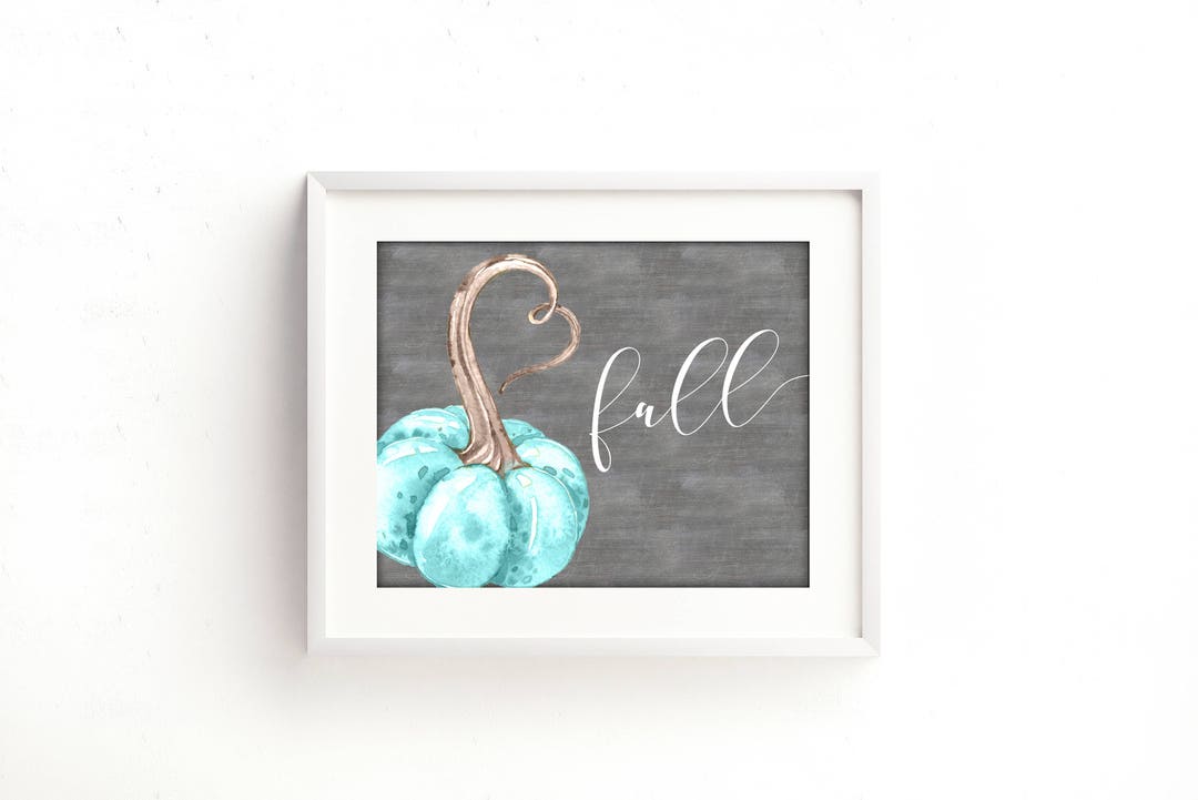 Blue Pumpkin Printable-fall Blue Pumpkin Print-fall Blue Pumpkin ...