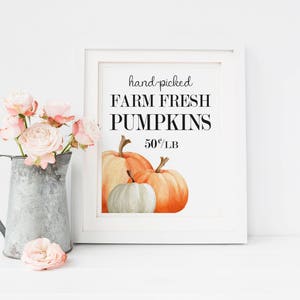 Pumpkin Print-farm Fresh Pumpkins-farmhouse Fall Print-fall Decor Print ...