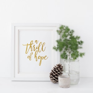 A Thrill of Hope Printable-a Thrill of Hope-christmas Printable-gold ...
