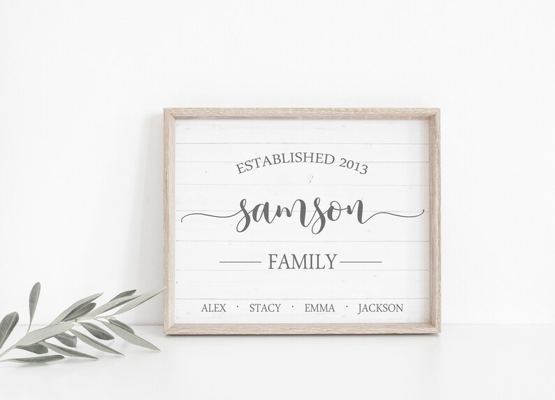 Family Name Printable-Customized Last Name Family | Etsy