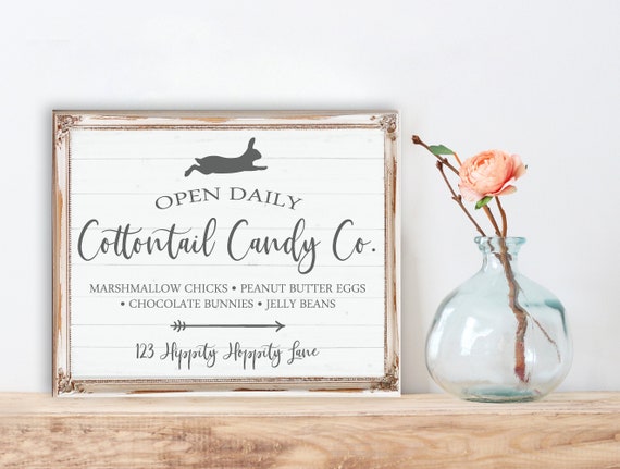 Easter Print-Farmhouse Easter Sign-Cottontail Bunny Print-Cottontail Candy Co. Print-Carrot Patch Print-Easter Wall Decor-Bunny Printable