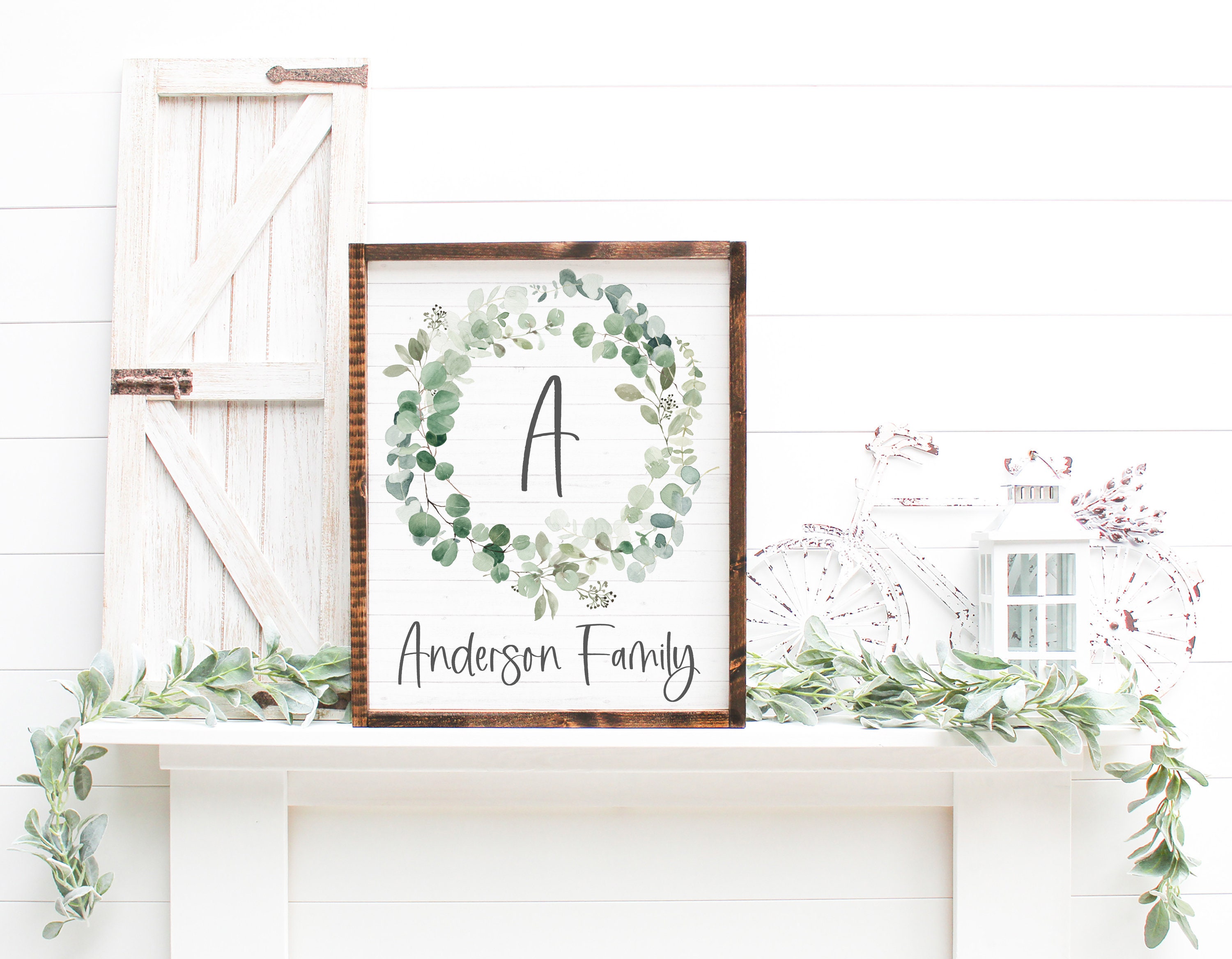 Custom Family Name Printable-family Sign-custom Family Print-farmhouse ...