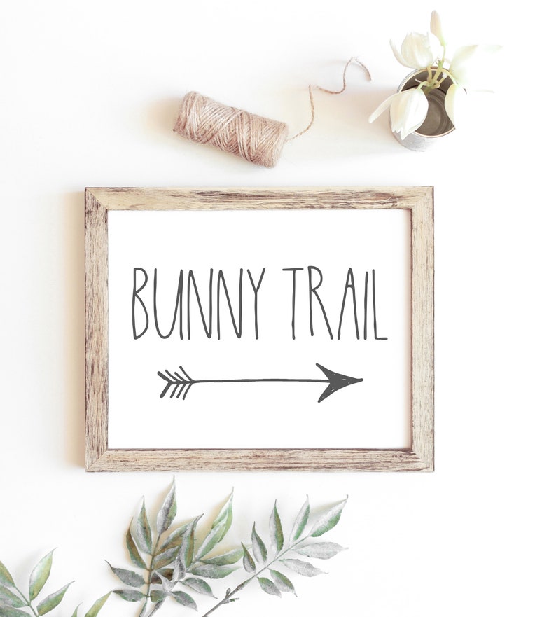 Bunny Trail Print-rae Dunn Inspired Easter Print-easter Printable ...