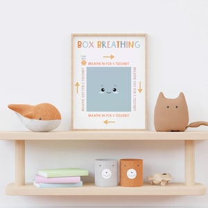 Box Breathing Print for Kids-calm Breathing-mindfulness Kids Print-calm ...