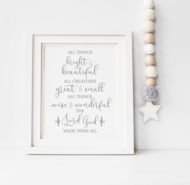 All things bright and beautiful printable all creatures great etsy