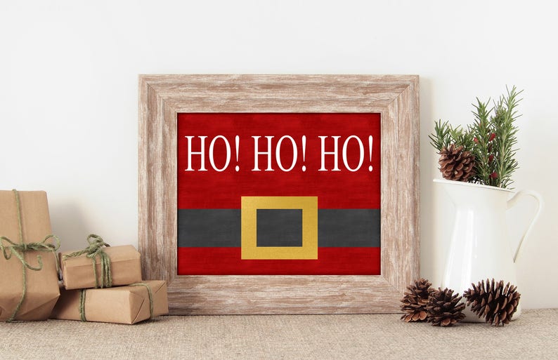 Ho Ho Ho Printable-santa Printable-santa Suit Print-ho Ho Ho - Etsy
