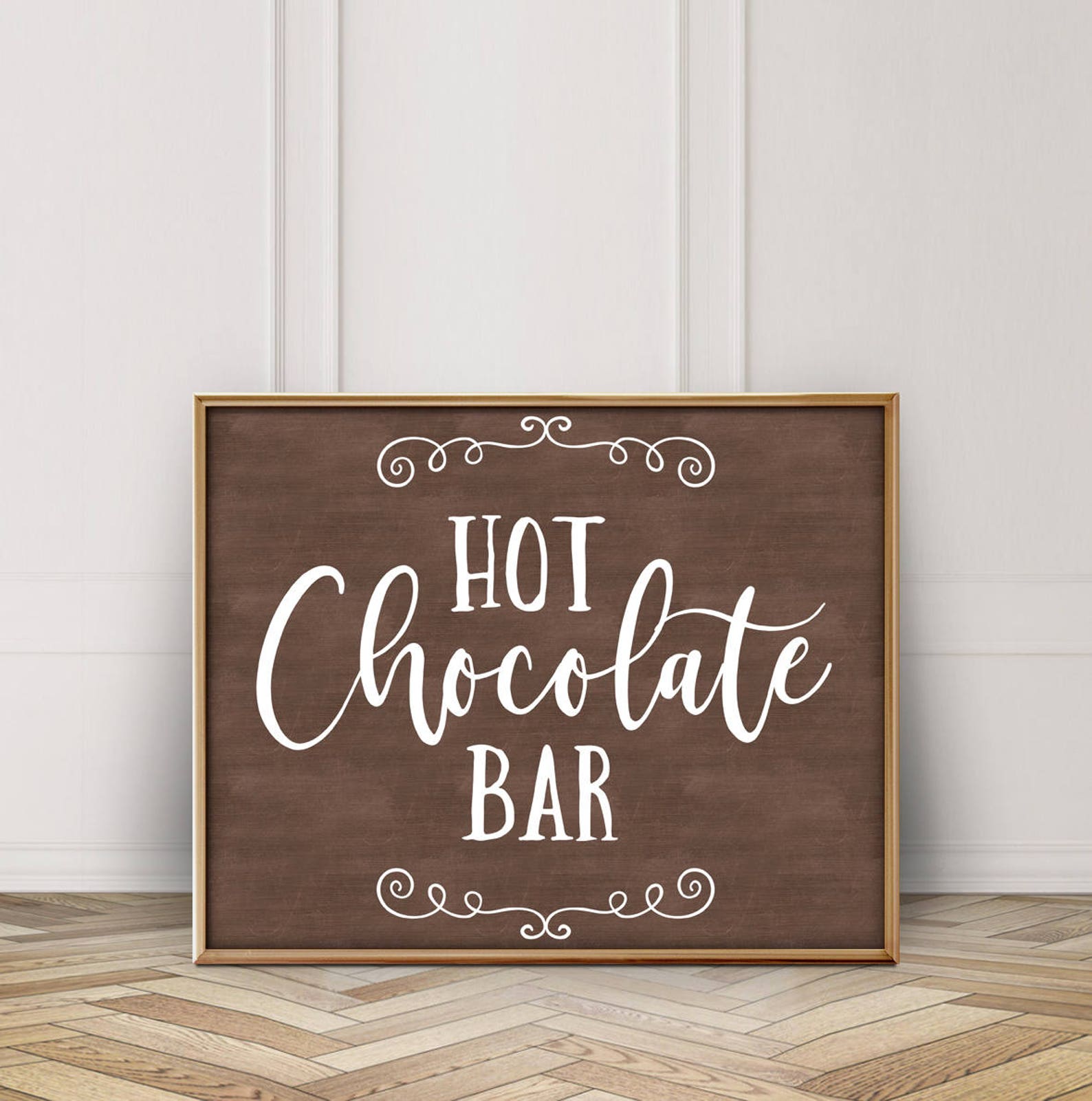 Hot Chocolate Bar Printablehot Chocolate Bar Signhot Cocoa Etsy