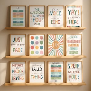 Set of 12 Educational Wall Art, Classroom Poster, Homeschool Printable ...