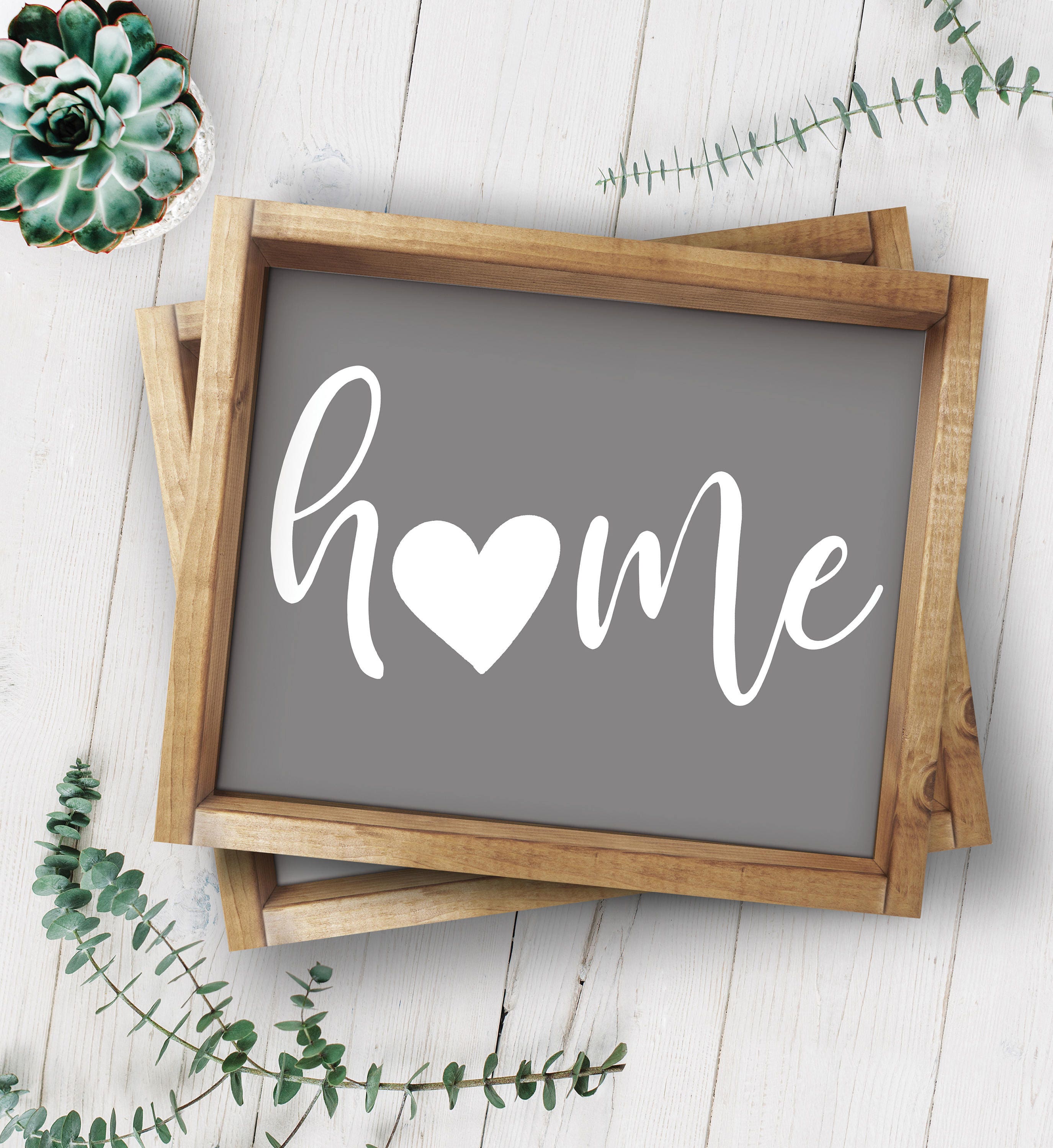 Home Printhome Printablehome Signheart Home Typographygrey Etsy
