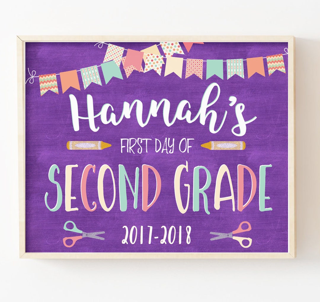 First Day of School Signchalkboard School Signfirst Day of School