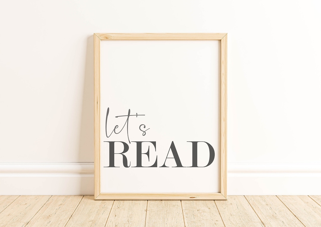 Let's Read Sign-let's Read Printable-playroom Printable-farmhouse ...