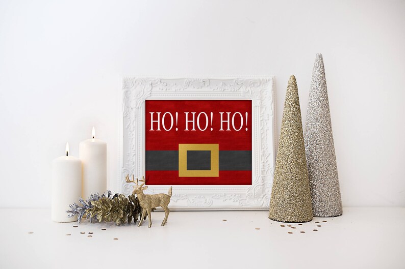 Ho Ho Ho Printable-santa Printable-santa Suit Print-ho Ho Ho - Etsy