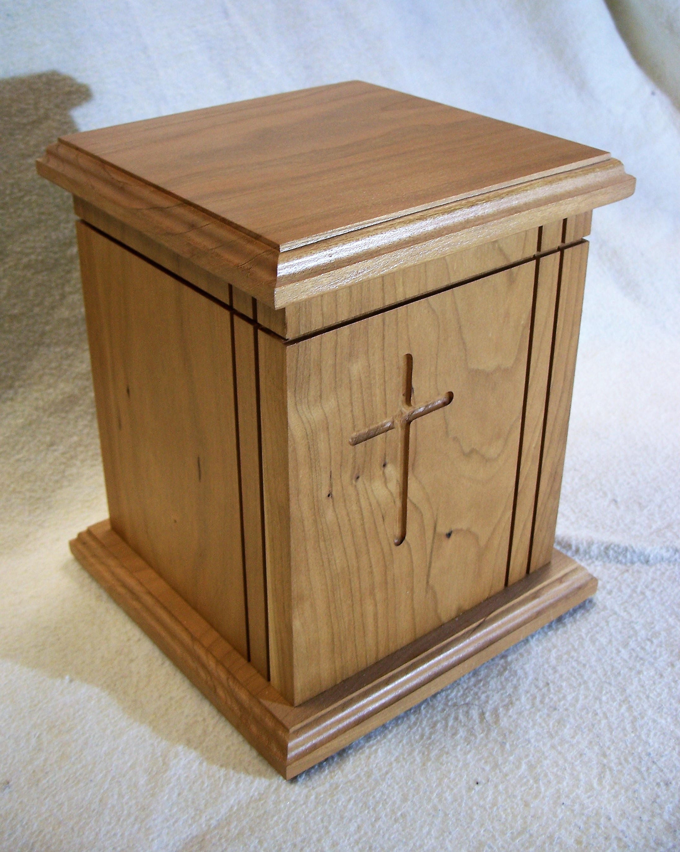 Wooden Cross Urn in Cherry Urn Wooden Urn Adult Urn Etsy