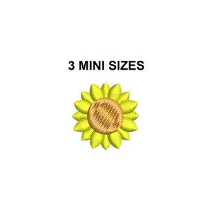 Mini sunflower embroidery design. Sunflower design. Sunflower filled stitch. mini sunflower Spring embroidery design. spring sunflower