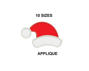 Santa Hat Applique Embroidery Design. Mini Santa Hat. Christmas Applique Design. Christmas Santa Claus hat. Santa Claus applique design.