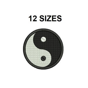 Yin Yang Embroidery Design. Yin Yang filled stitch. Mini Yin Yang. Yin Yang design. Oriental embroidery design. Yin Yang Symbol embroidery
