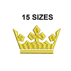 Crown Embroidery Design. Princess Crown Embroidery. Tiara embroidery. Crown filled stitch. MiniCrown. Crown design. Crown silhouette #2