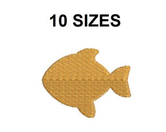 Fish Embroidery Design. Fish filled stitch. Fish Silhouette stitch. Fish design. Mini Fish Embroidery. Animal Sea Embroidery Design.
